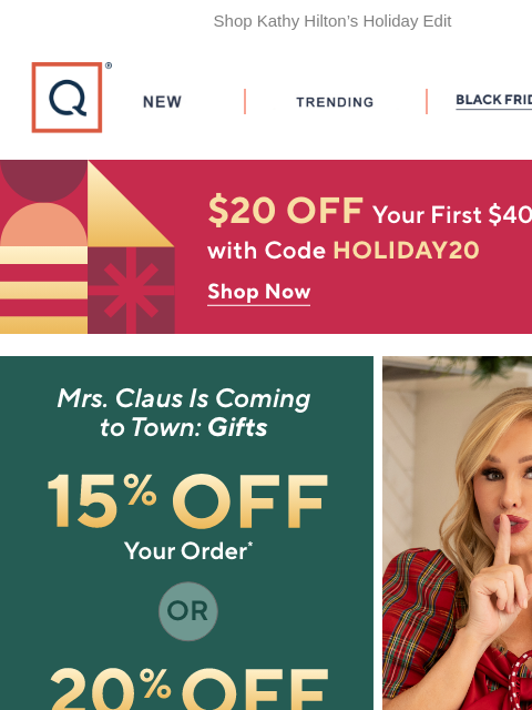 qvcemail newsletter: Final Hours! 15% Off or 20% Off with QCard®