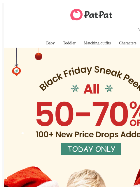 patpat newsletter: 🖤BLACK FRIDAY 50–70% OFF! TODAY ONLY! 