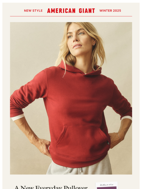 american-giant newsletter: New Style: Women's Midweight Pullover