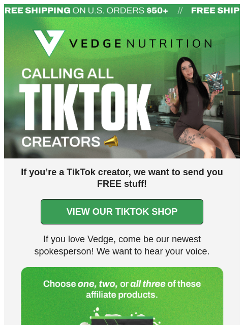 vedgenutrition newsletter: Are you on TikTok? 🤳