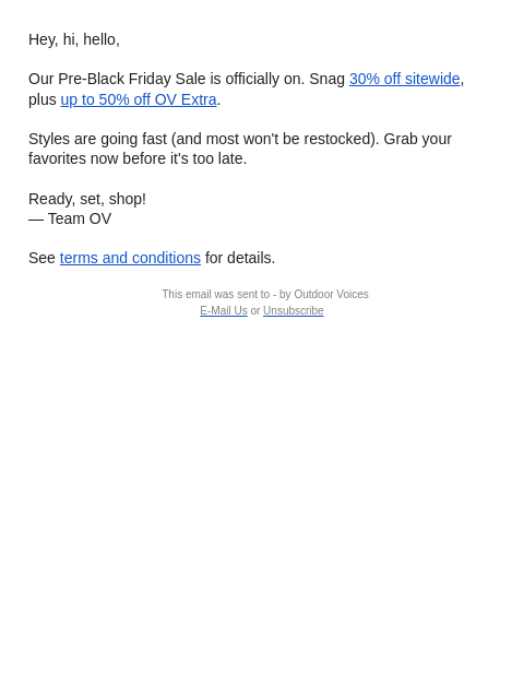 outdoorvoices newsletter: ICYMI: 30% OFF SITEWIDE