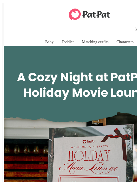 patpat newsletter: 🎄Inside PatPat’s Holiday Movie Lounge 