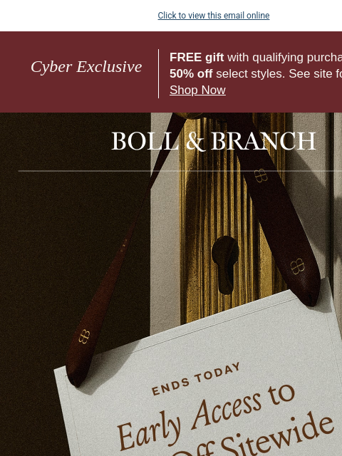 bollandbranch newsletter: 25% OFF 🔐 Last call for early access
