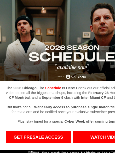 chicagofirefc newsletter: It’s Here! Your First Look at the 2026 Chicago Fir...