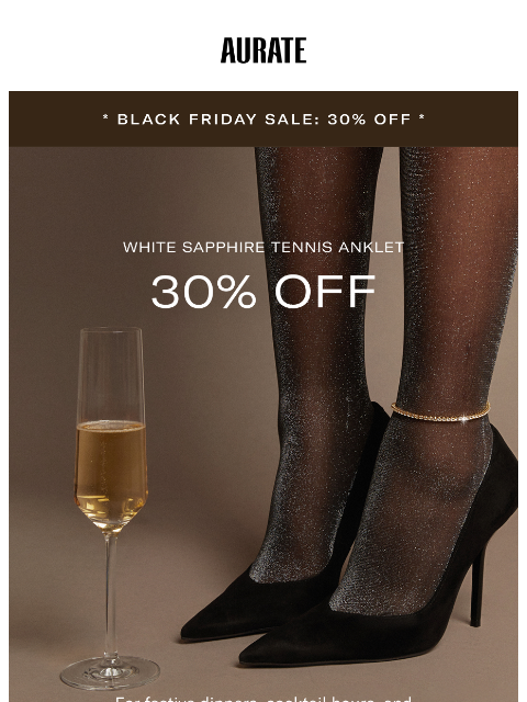 auratenewyork newsletter: 30% OFF THE PARTY ANKLET