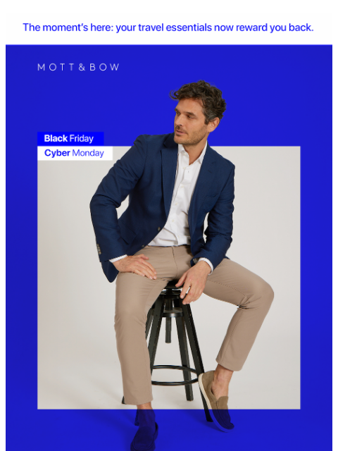 mottandbow newsletter: Travel essentials that reward you.