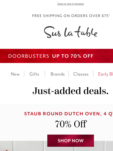 surlatable newsletter: NEW Early Black Friday deals just landed!