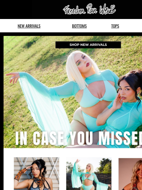 freedomravewear newsletter: ICYMI: Atomic, Mint & Lacewing