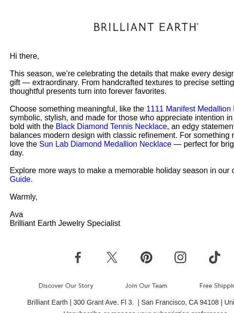 brilliantearth newsletter: The art of gifting is in the details