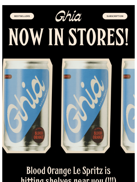 drinkghia newsletter: Blood Orange, Now In Stores 🍊