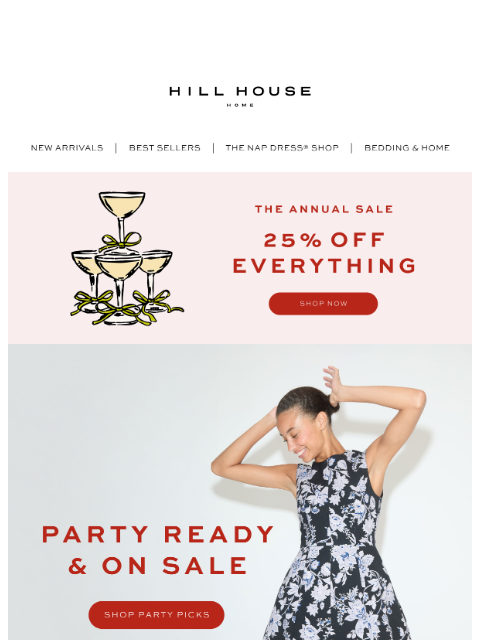 hillhousehome newsletter: 🪩 25% Off Festive Favorites 🪩