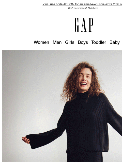 gap newsletter: You're invited: 40–60% off at our Holiday Get-Toge...