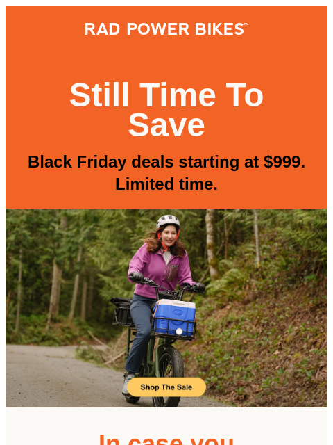 radpowerbikes newsletter: Our biggest sale of the year is HERE!