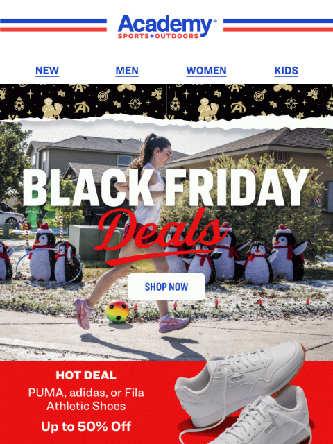 academy newsletter: Black Friday Deals! Up to 50% Off PUMA, adidas + F...