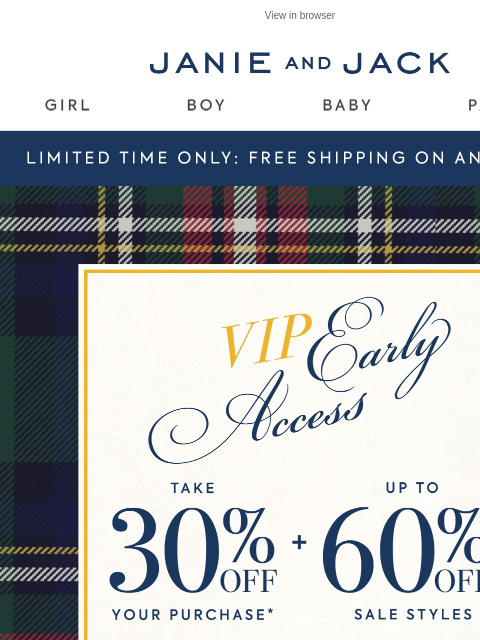 janieandjack newsletter: Winter wonders: 30% off new sweaters & more