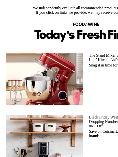 foodandwine newsletter: Kick Off Black Friday Week With Deals on Vitamix, ...