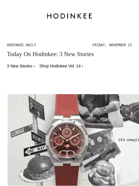 hodinkee newsletter: Hodinkee Daily | 11/21/2025