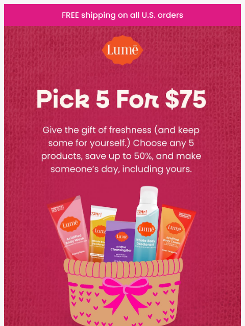 lumedeodorant newsletter: ✨ It's here! Save up to 50% with 5 for $75 ✨