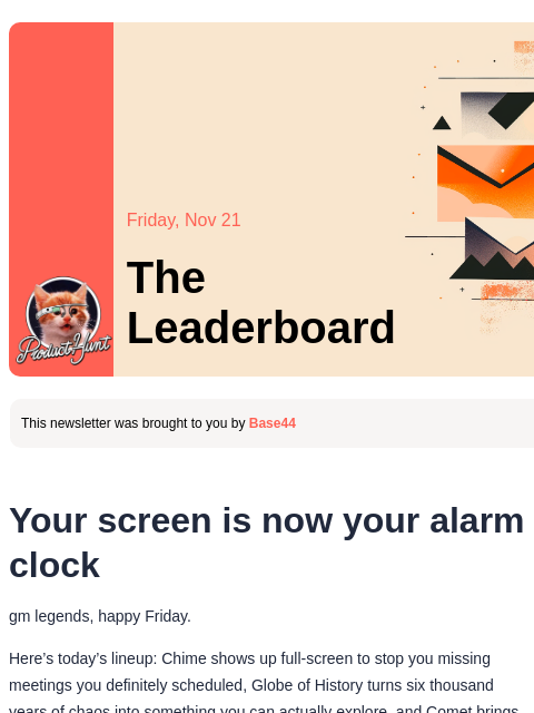 producthunt newsletter: 😸 Most obnoxious reminders ever