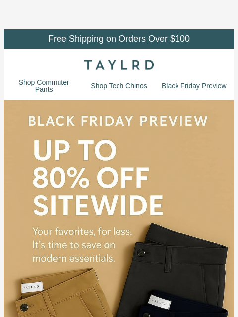 taylrd newsletter: [BLACK FRIDAY PREVIEW] Shop Up to 80% Off Sitewide