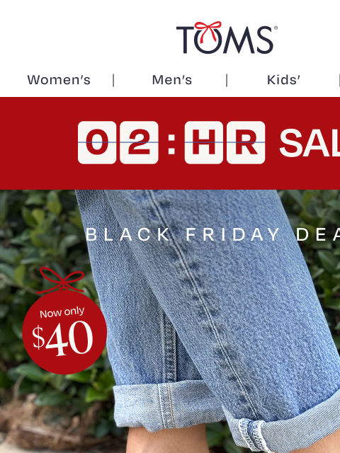 toms newsletter: ⏰ FINAL HOURS—$40 Milan Heels!