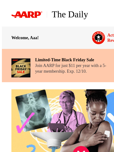 aarp newsletter: The Daily — 12 Menopause Symptoms You May Not Know...