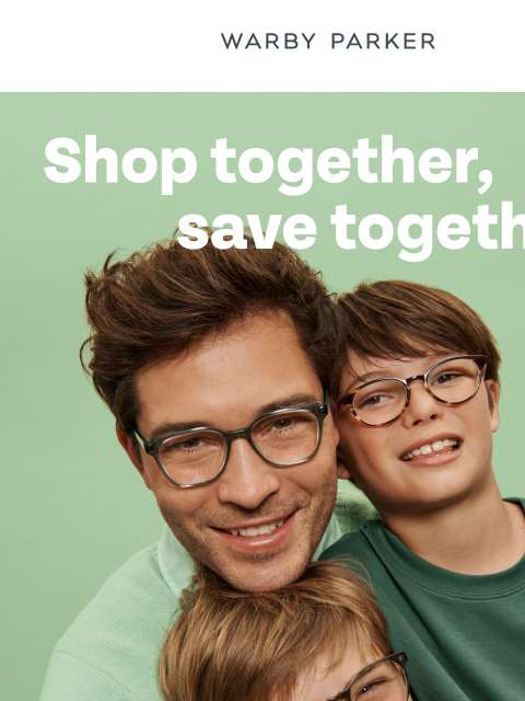 warbyparker newsletter: Go glasses shopping as a group