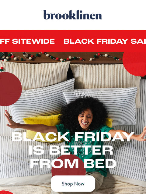 brooklinen newsletter: Black Friday fan favorites selling FAST