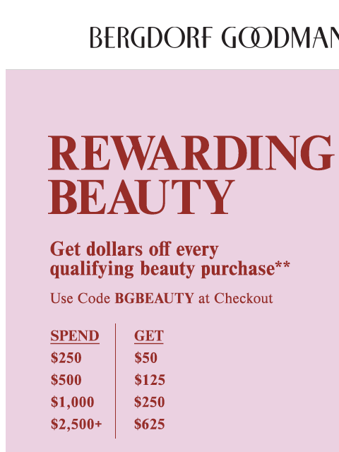 bergdorfgoodman newsletter: Shop Sisley Paris, La Mer & Get $50 - $625 Off Eve...