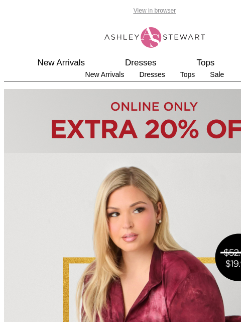 ashleystewart newsletter: Get your beauty rest 💤 Extra 20% off Sleepwear