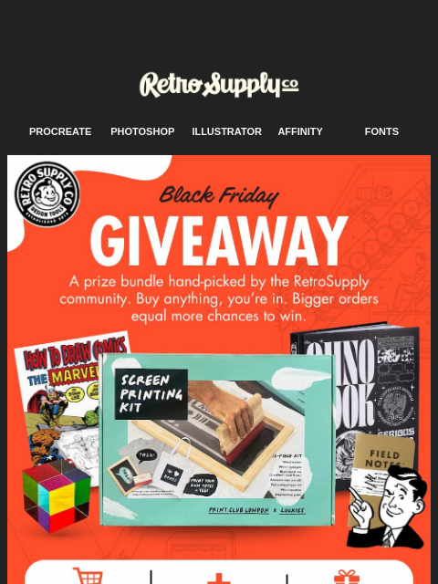 retrosupply newsletter: What’s Better Than 50% Off?