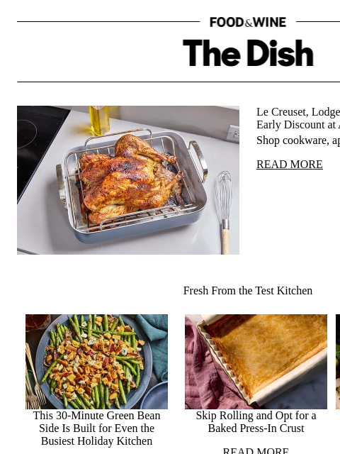 foodandwine newsletter: Le Creuset, Lodge, and More Top Brands Up to 65% O...