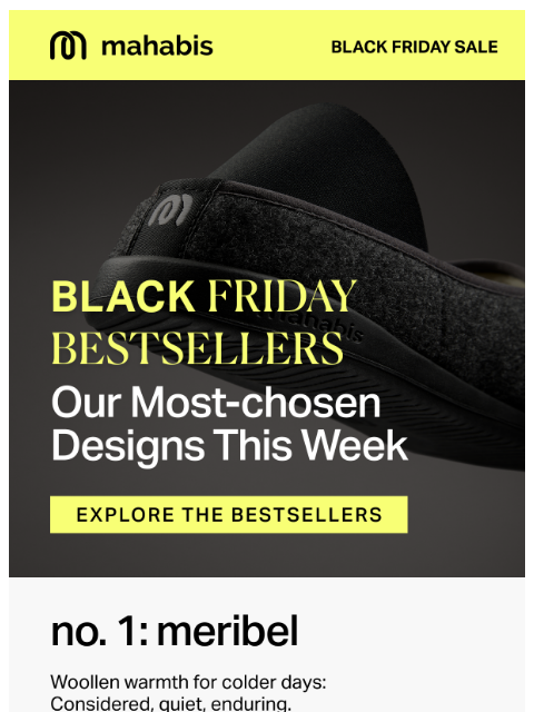 mahabis newsletter: Black Friday bestsellers, curated for you
