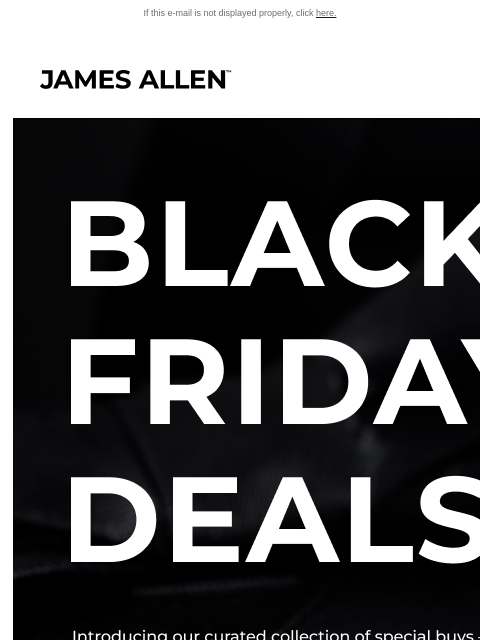 jamesallen newsletter: Special Buys. Limited Supply.