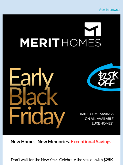 merithomesinc newsletter: Early Black Friday Savings For YOU