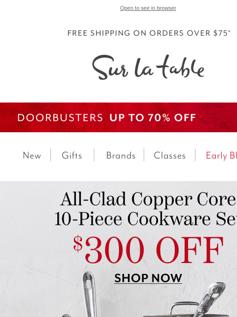 surlatable newsletter: Ho, ho, hold up! Holiday savings are here early.