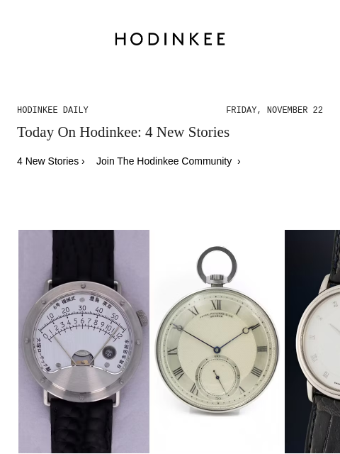 Today on Hodinkee... Bring a Loupe: The First Neo-Vintage Blancpain, A Breguet-esque Patek Pocket Watch, And A Japan-Market-Only GPHG Winner | Hodinkee Daily – Friday, November 22 | Today On Hodinkee: