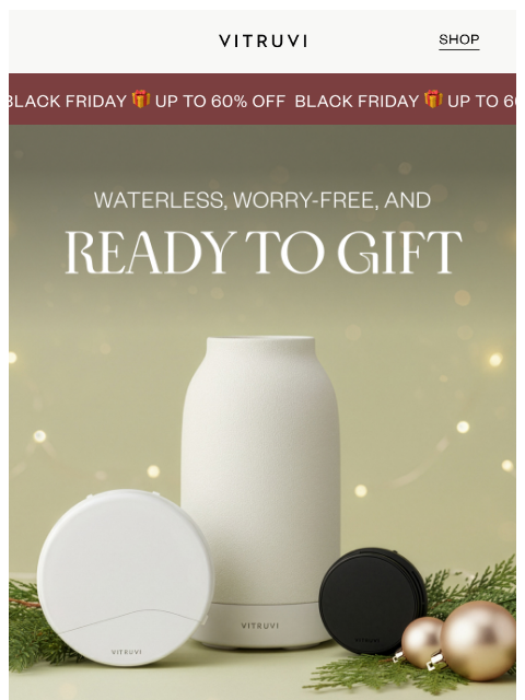 vitruvi newsletter: LOWEST Price On New Waterless Diffusers 🌬️