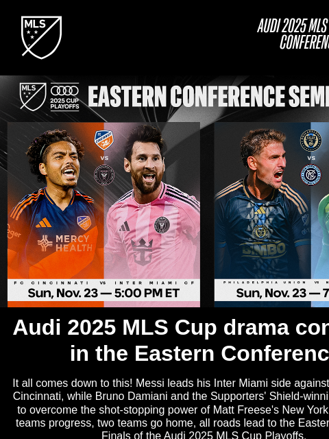 mlssoccer newsletter: The Eastern Conference Semifinals showdown begins