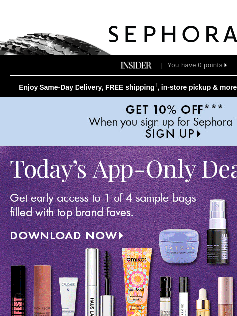 sephora newsletter: Surprise! Cyber Week came early on the Sephora app...