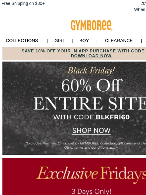 gymboree newsletter: NEW + Exclusive Deal ✨ FREE Express Shipping