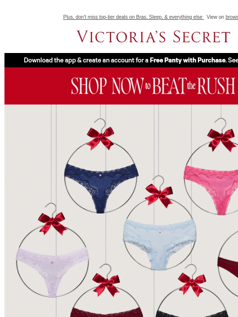 victoriassecret newsletter: 7/$35 Panties + 30% Off—It's Time to SHOP