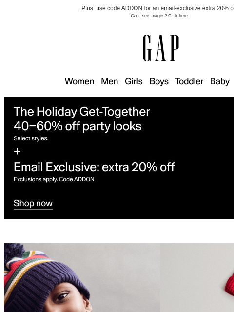 gap newsletter: Their holiday wish list