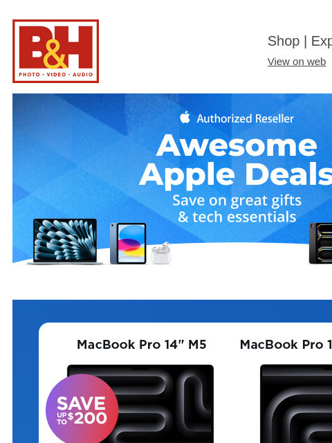 bhphotovideo newsletter: 🎁 Apple Deals: Great Gifts & Tech Essentials!