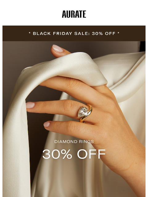 auratenewyork newsletter: 30% OFF DIAMOND RINGS