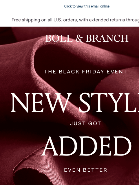 bollandbranch newsletter: New sale styles + a FREE gift