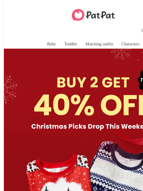 patpat newsletter: 🎁 Holiday Week Steal - Christmas looks buy 2, sav...