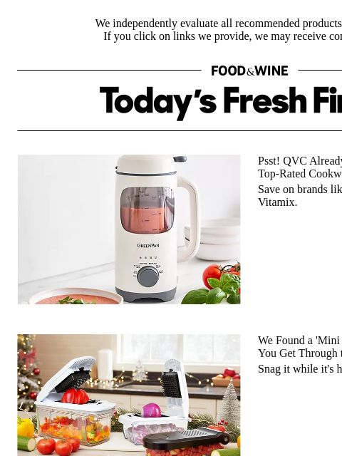 foodandwine newsletter: 50% Off: A 'Mini Kitchen Assistant' to Get You Thr...