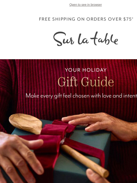 surlatable newsletter: From gifts that WOW to stocking stuffers...