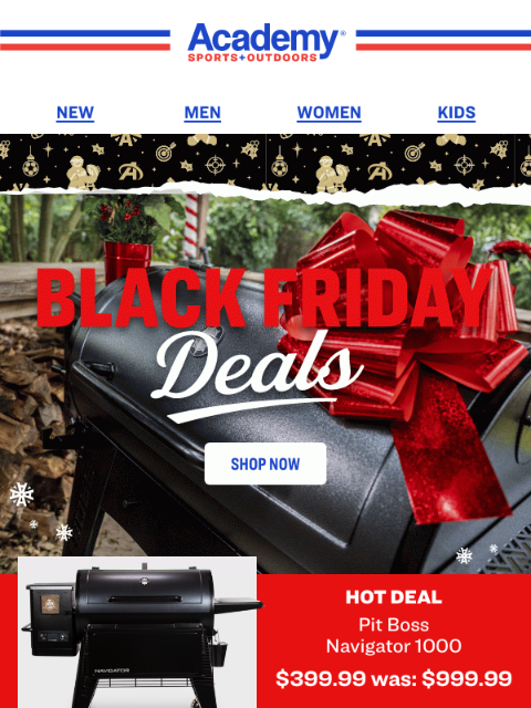 academy newsletter: NOW! Up to 60% OFF Black Friday Deals